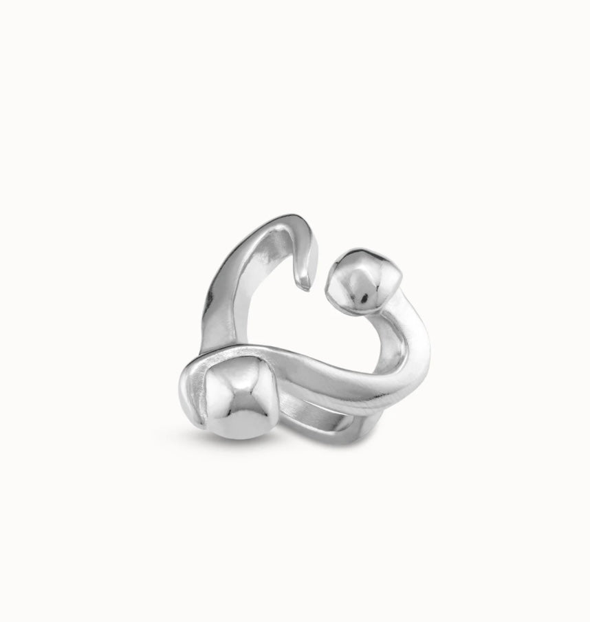 One Love Open ring with a nailed heart
