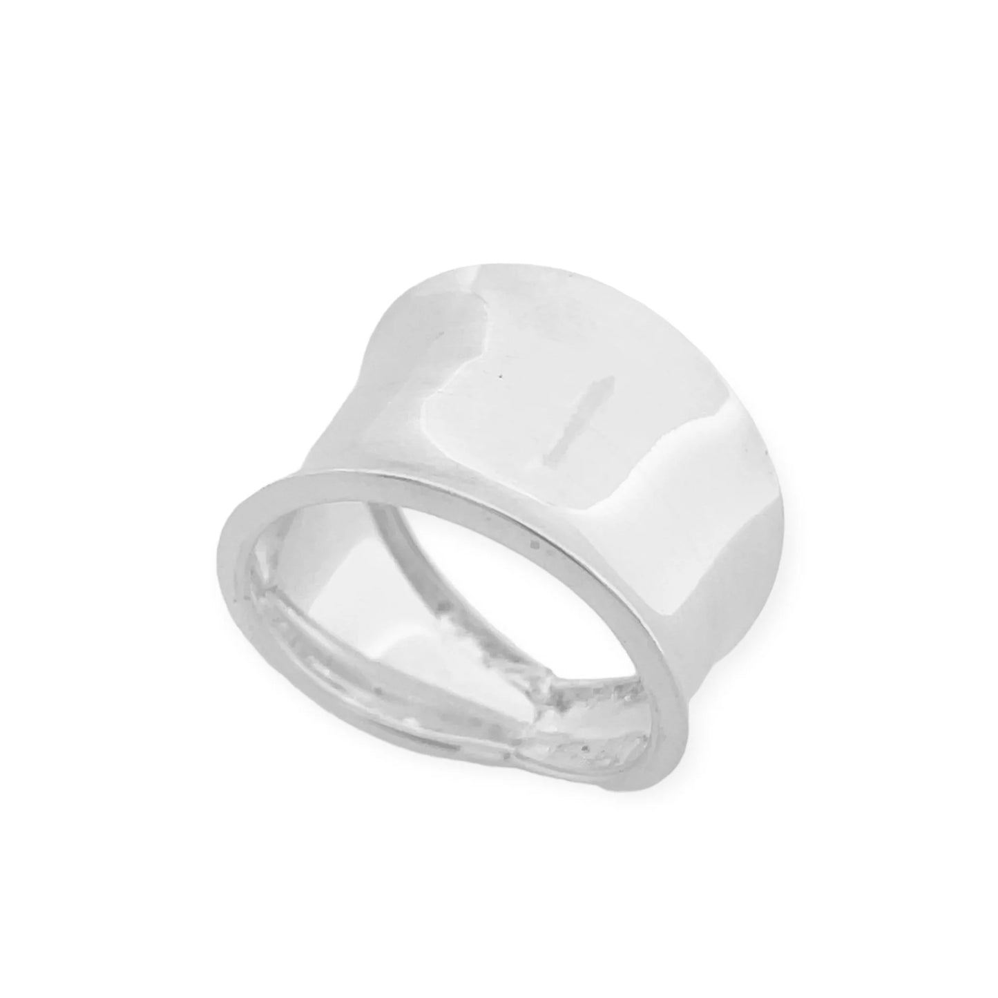STERLING SILVER CONCAVE SOLID RING