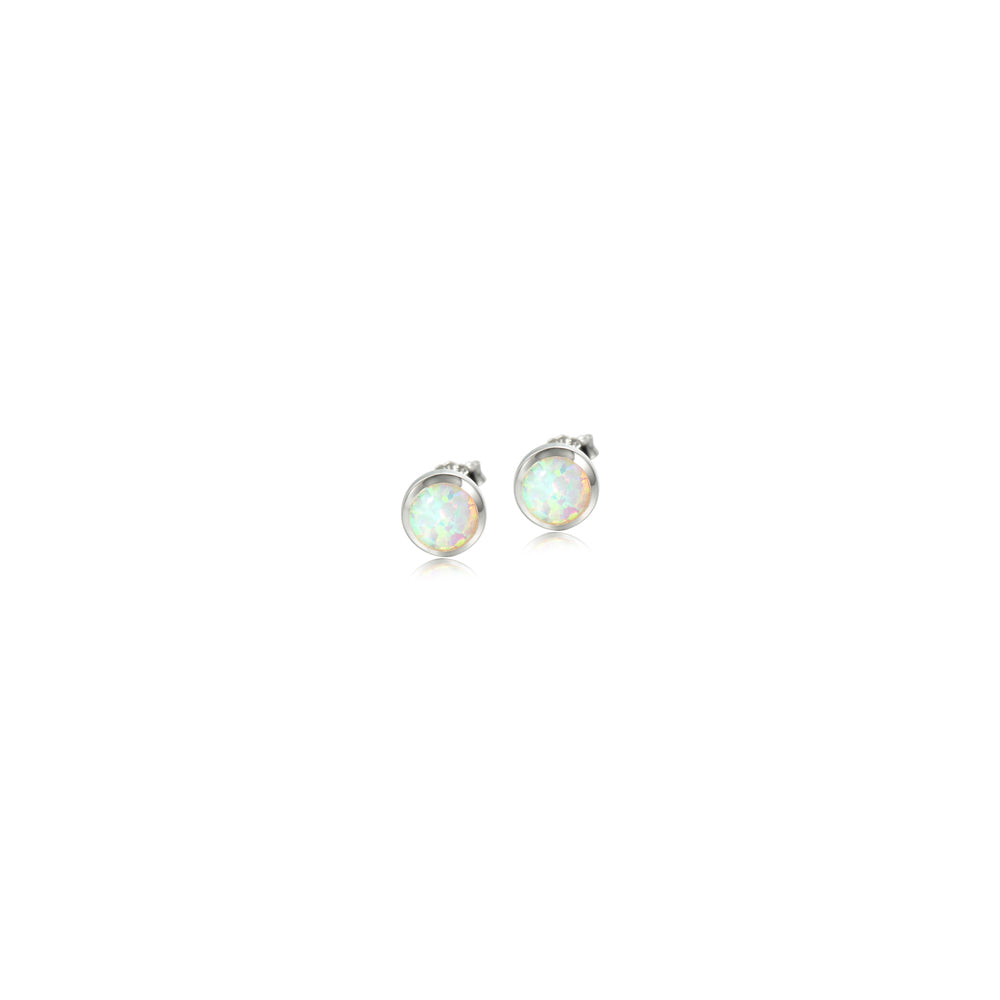Ss 925 Opal Stud Earrings