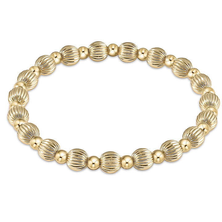 DIGNITY GRATEFUL PATTERN 6MM BEAD BRACELET- EXTENDS