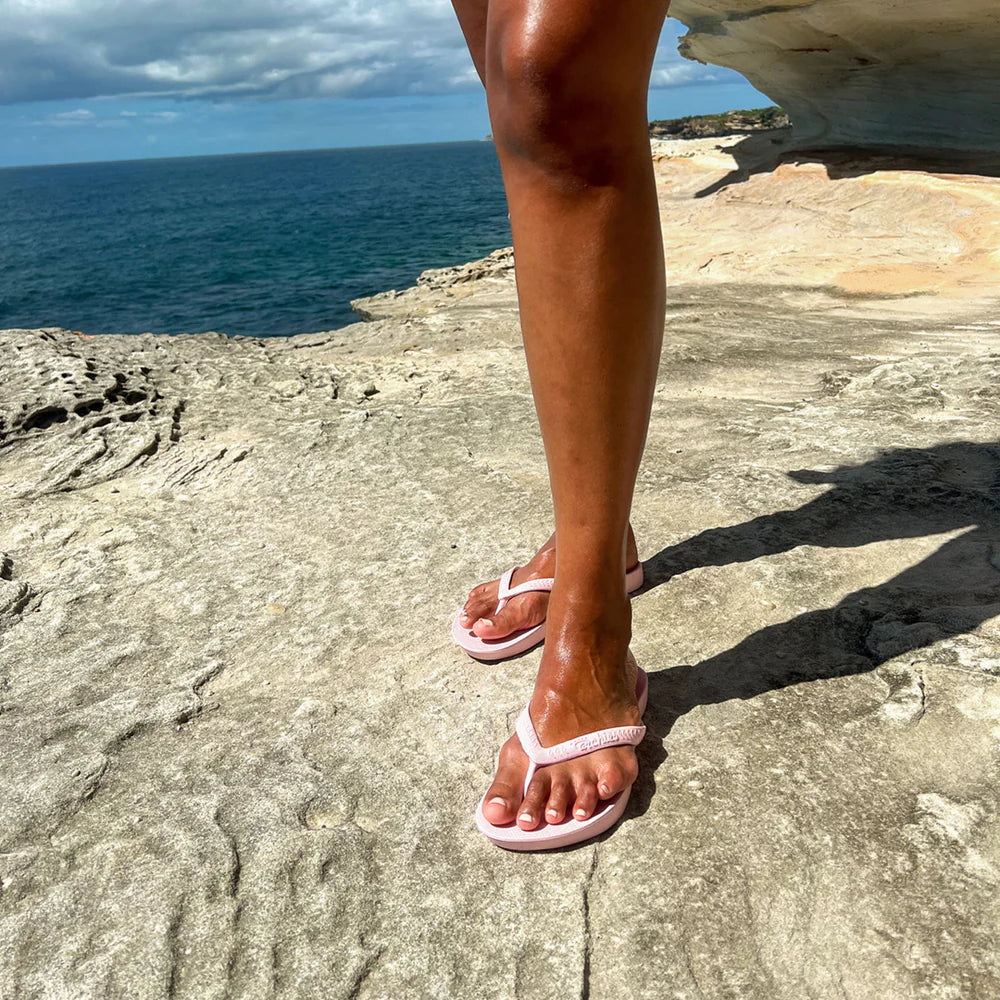 Pink Arch Support Flip Flops