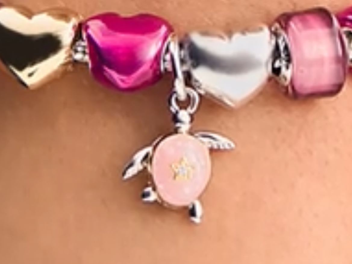 2026 Pink Sea Turtle Lab-grown Diamond Dangle Charm
0.007 ct TW, Sterling silver, 14k gold plating