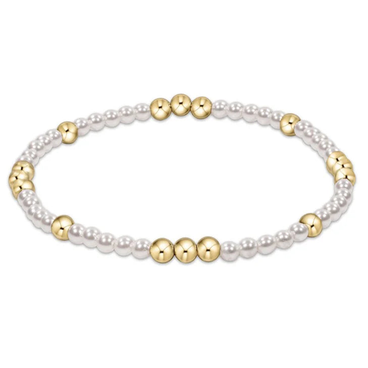 Worthy 3mm Bead Bracelet-Pearl