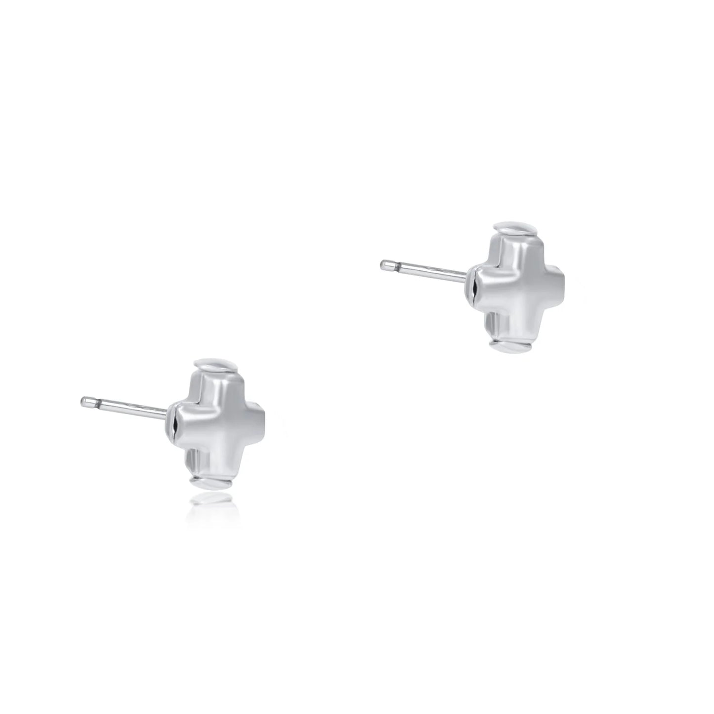 Cross Small Sterling Silver Stud