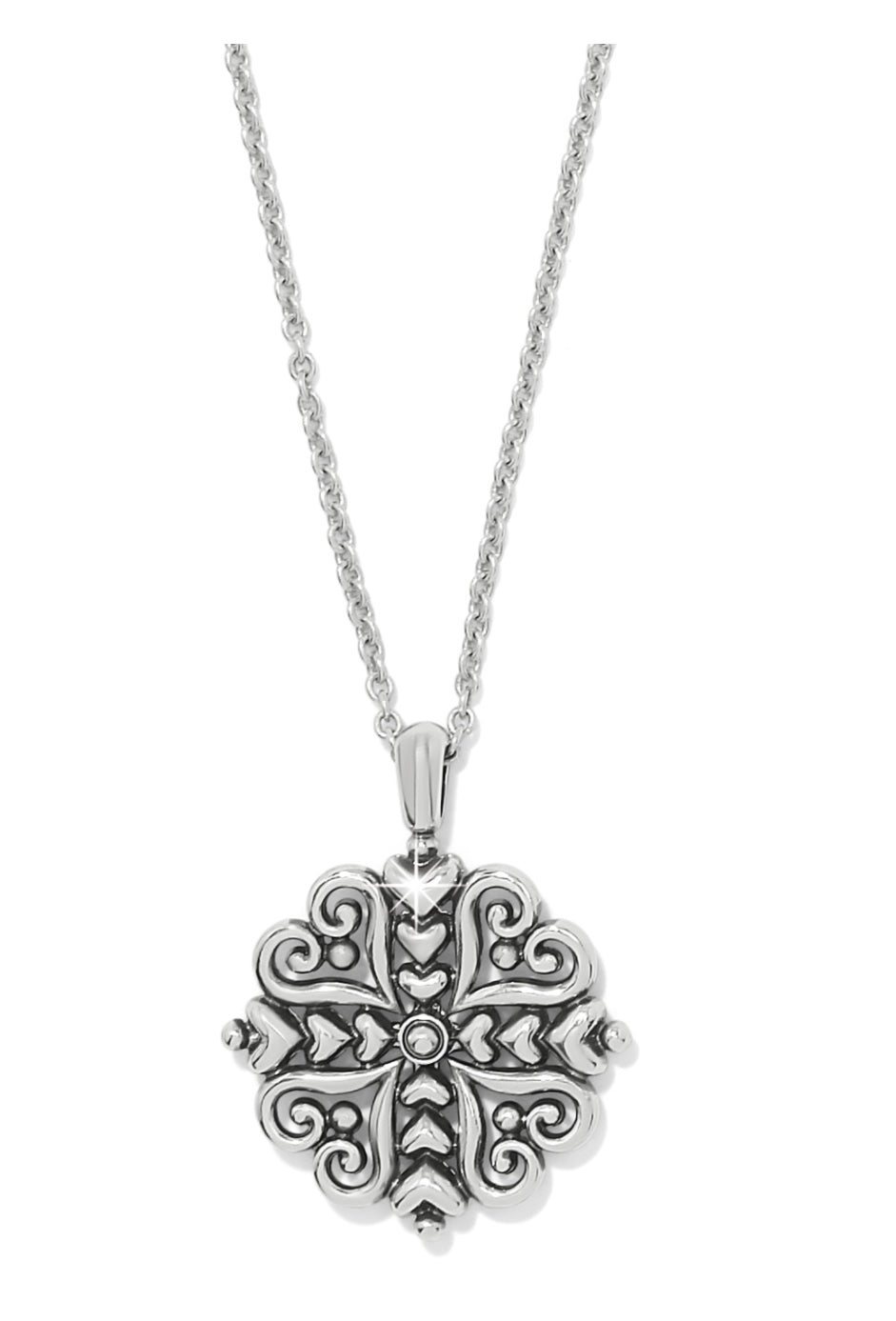 Alcazar Heart Two Tone Necklace