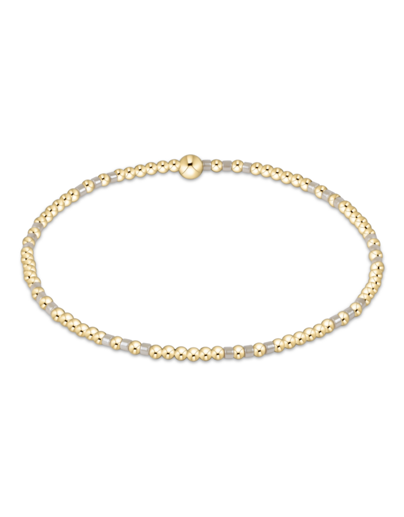 Hope Joy 2mm Bead Bracelet- Milkshake