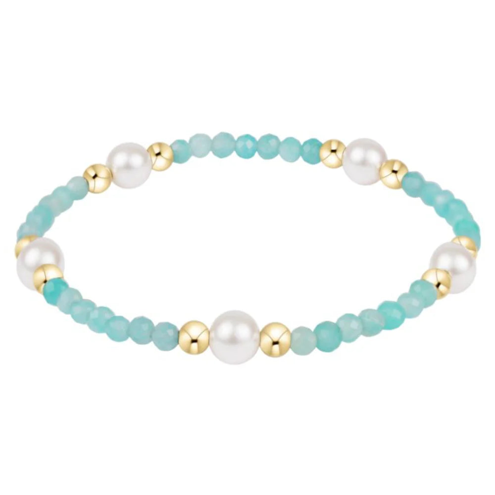 Purpose stone and Pearl Bracelet