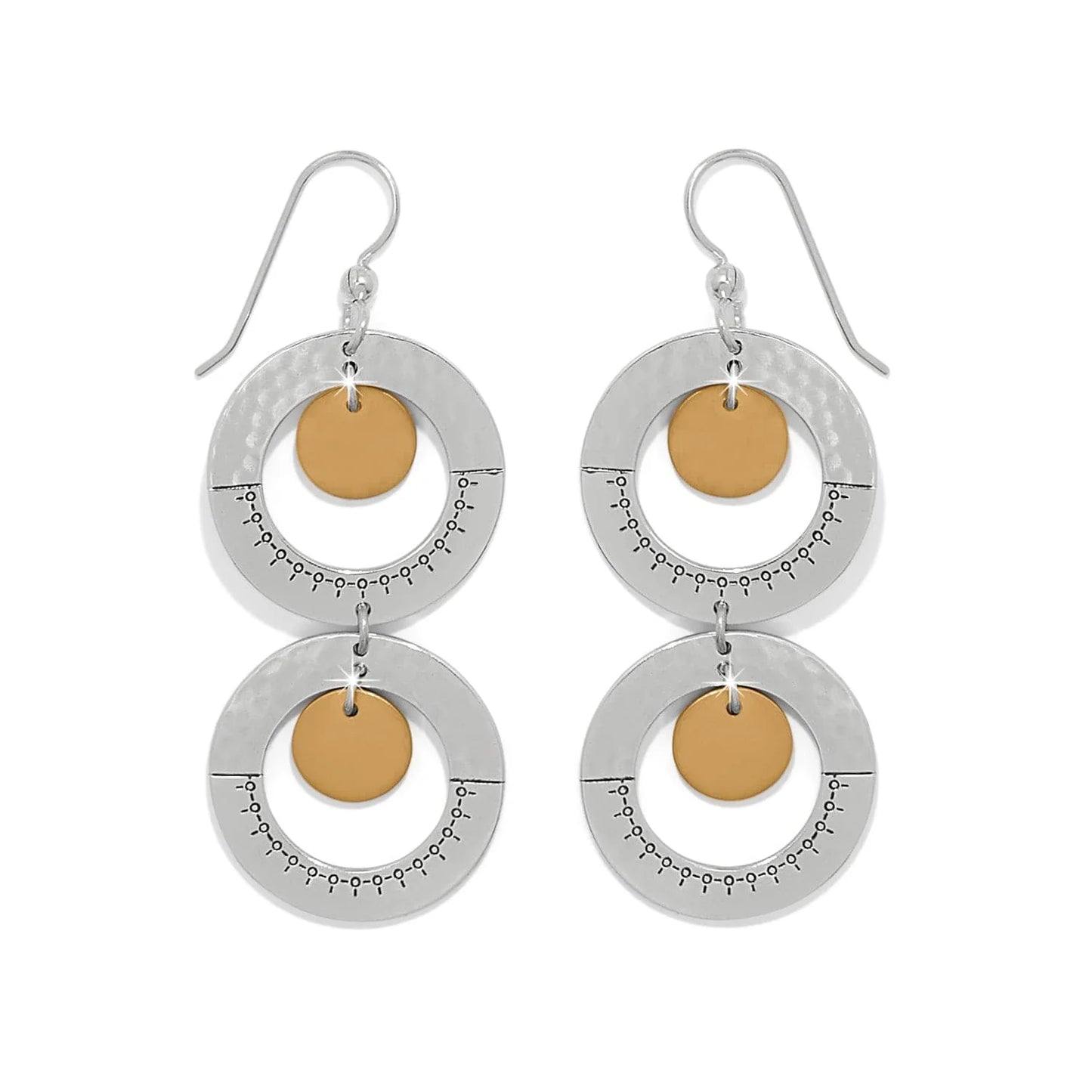 Palm Canyon Two Tone French Wire Earrings