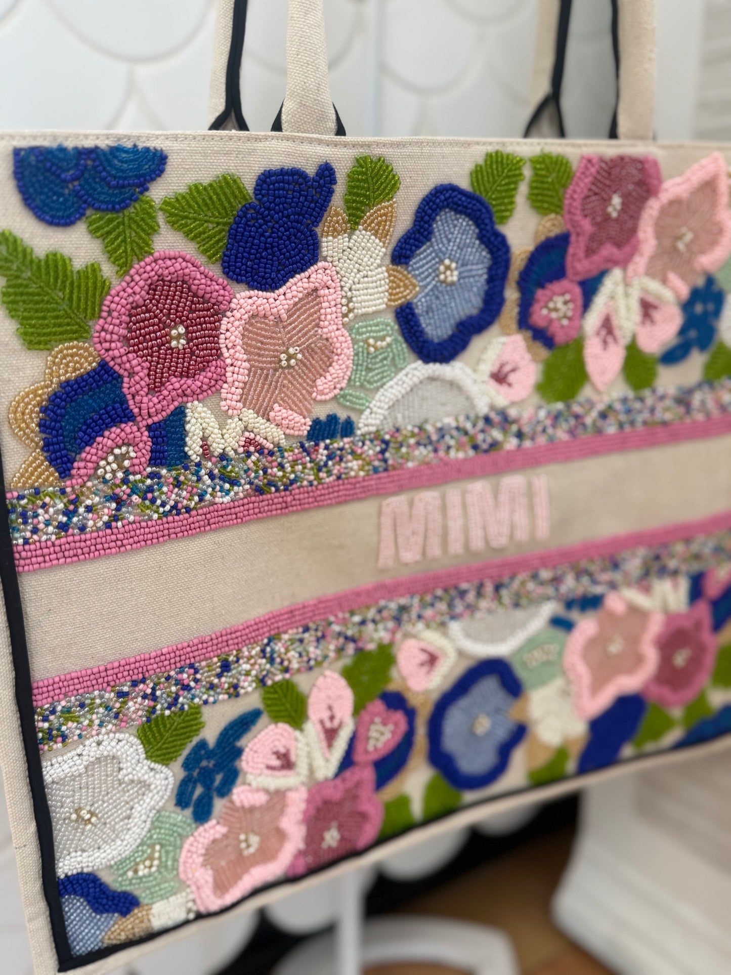 Mimi Colorful Floral Beaded Bag
