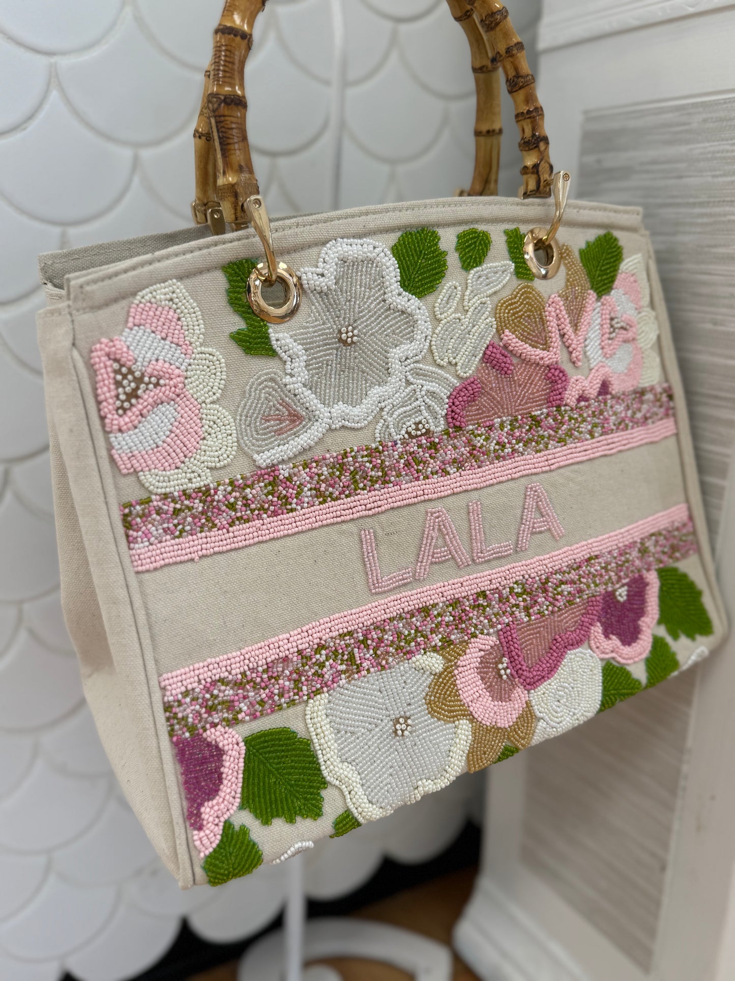 Lala Floral Beaded Bag