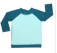 Ocean Blue and Blue Surf Long Sleeve Baseball rash Guard
