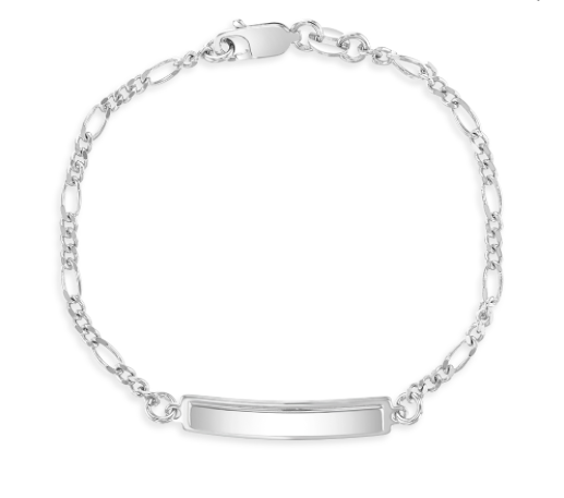 SS Classic Figaro ID Boy's Bracelet