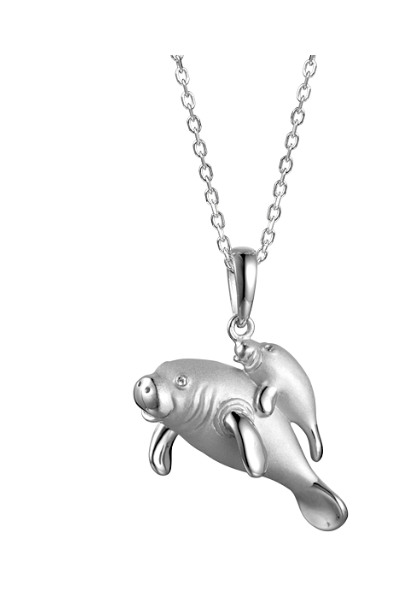 Sterling Silver Manatee Pendant