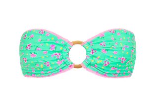 Decorative Strapless Bikini Top Mint macron
