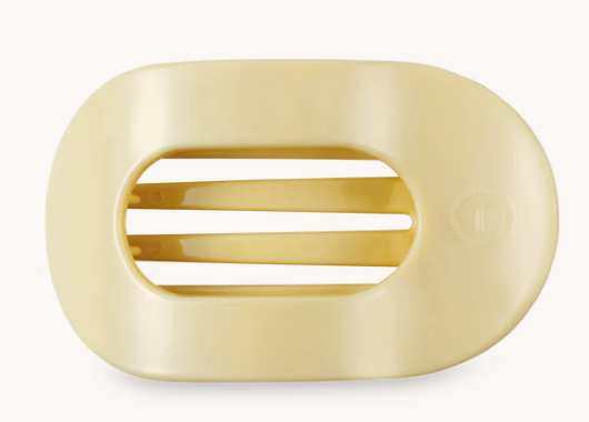 Butter Yellow Flat Round Hair Clip