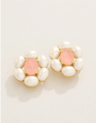 Mary Ann Stud Earrings Pearl