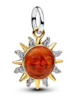 Swirling Sun Two-Tone Dangle Charm