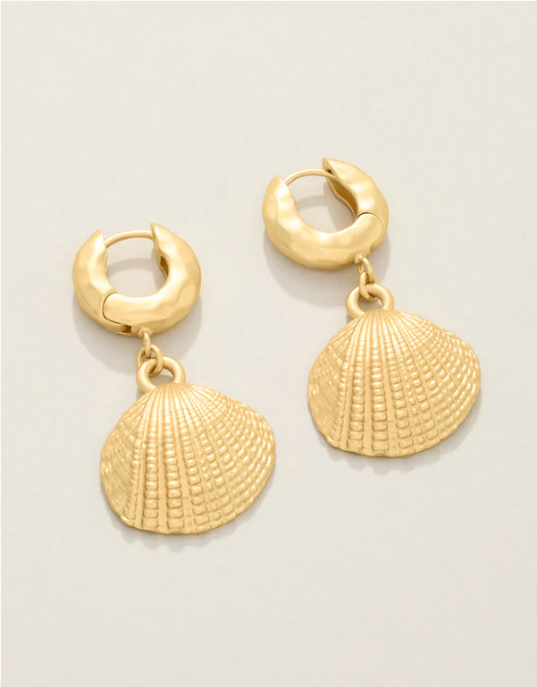 Venus Shell Hoop Earrings