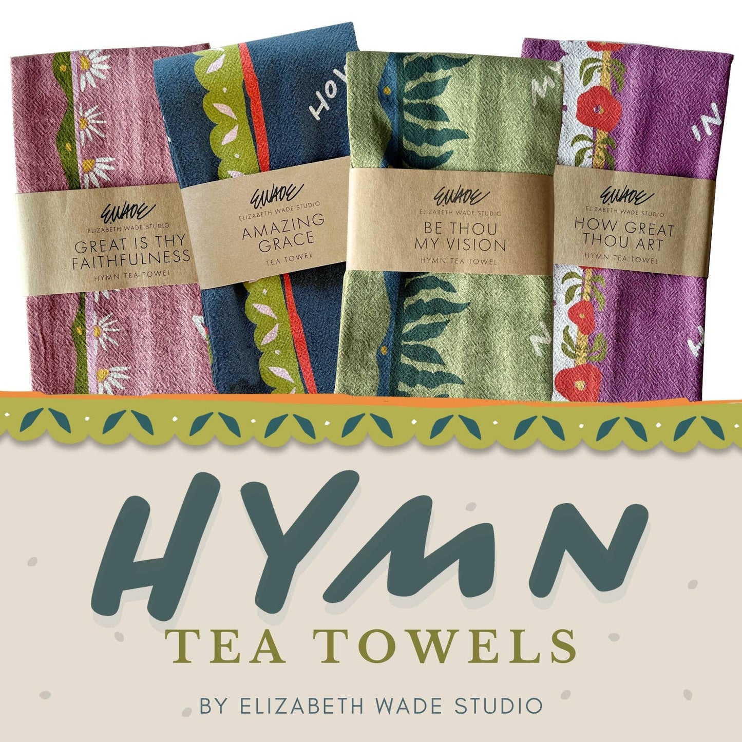 How Great Thou Art Hymn Tea Towel