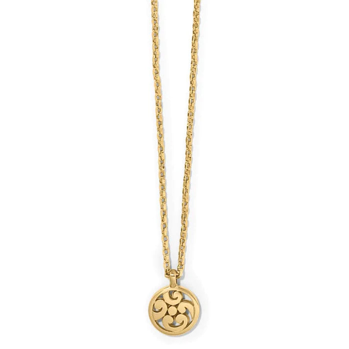 Contempo Medallion Petite Gold Necklace