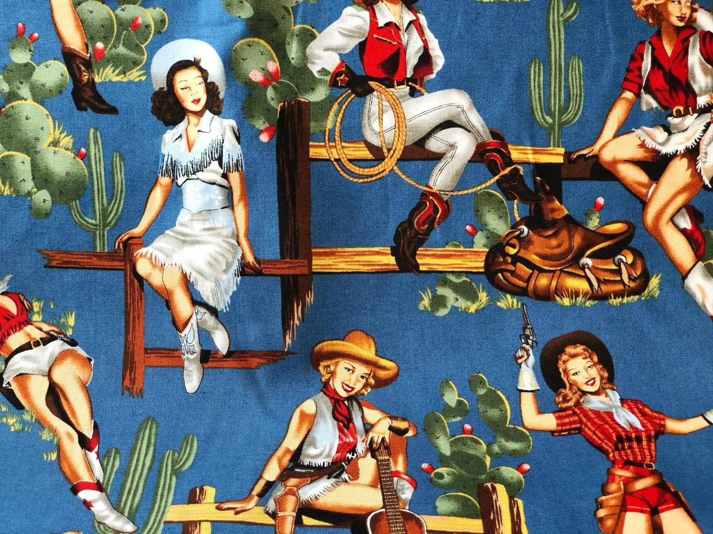 "Western" Pinup Cowgirl Accessory Pouch Set