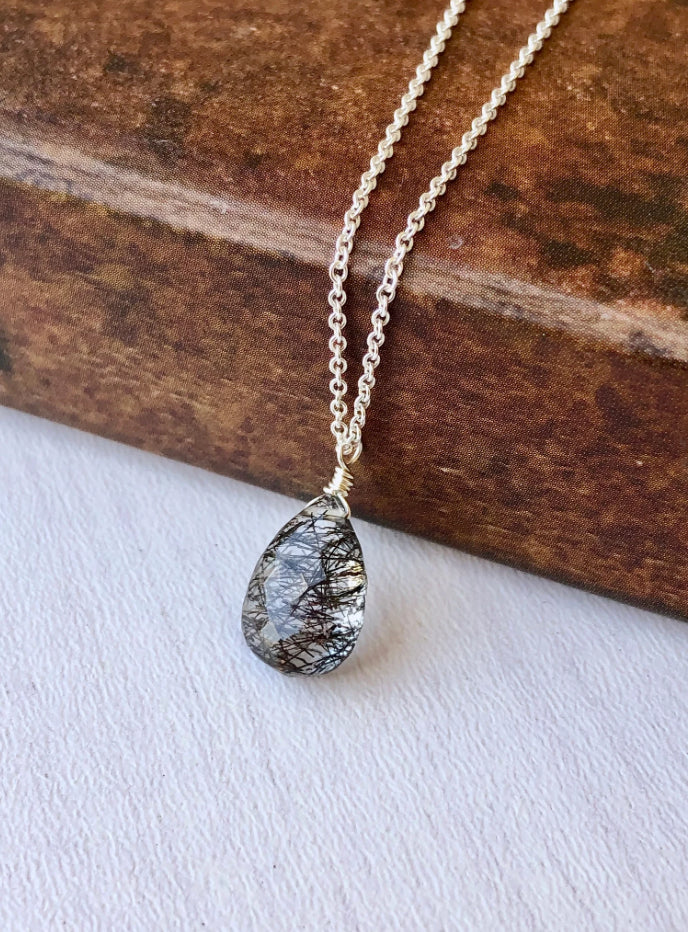 Semi Precious Rutilated Stone Necklace