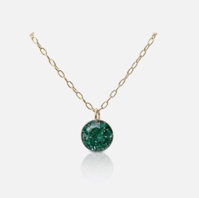 Semi Precious Malachite Stone Necklace