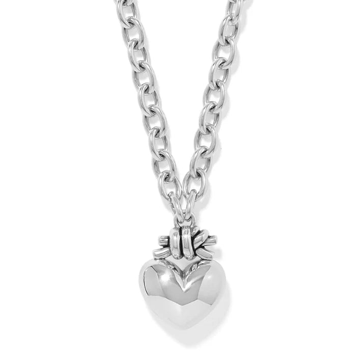 Interlock Love Knot Large Heart Necklace
