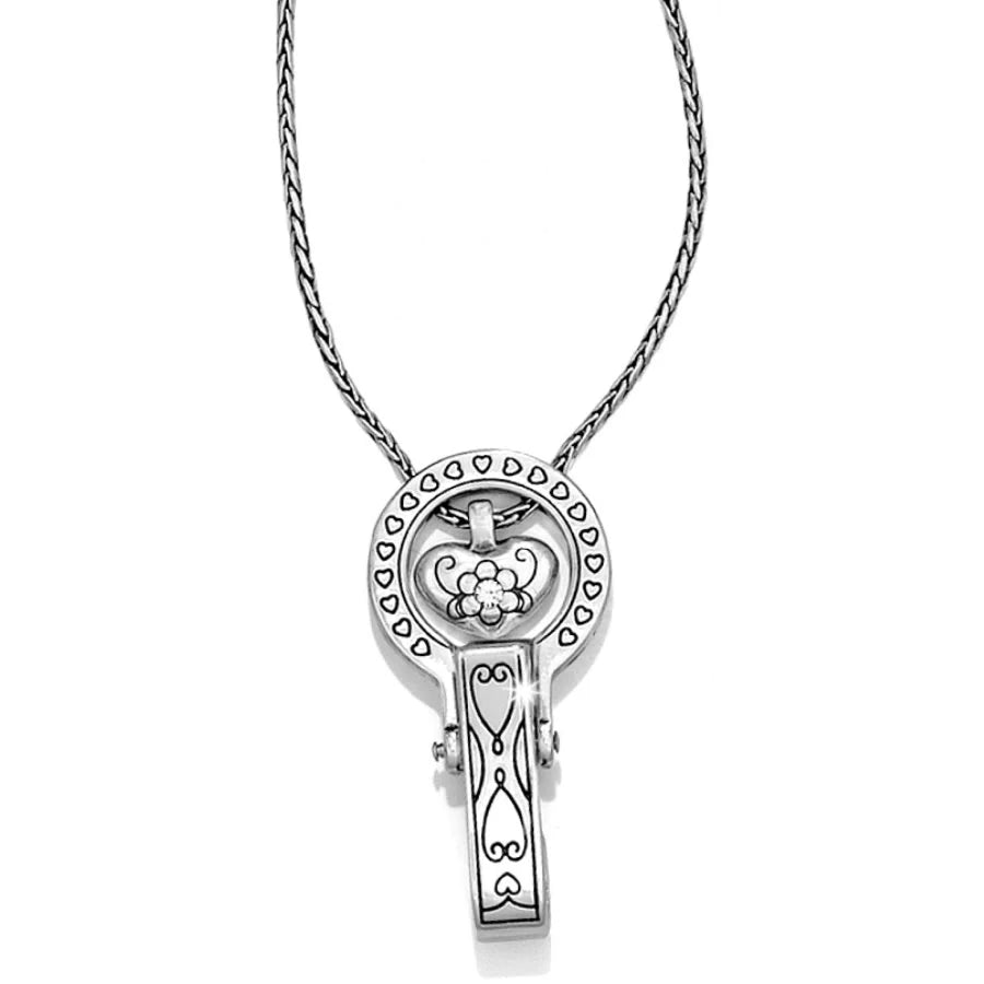 Silver Brighton Badge Clip Necklace