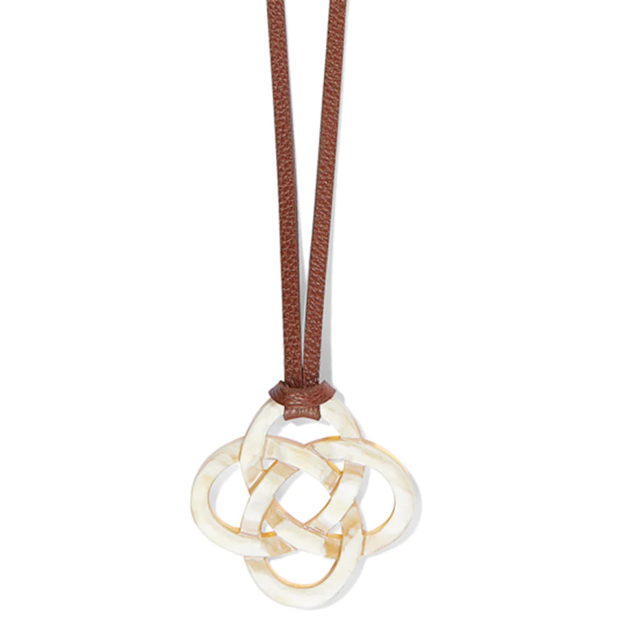 Interlok Cream Horn Necklace