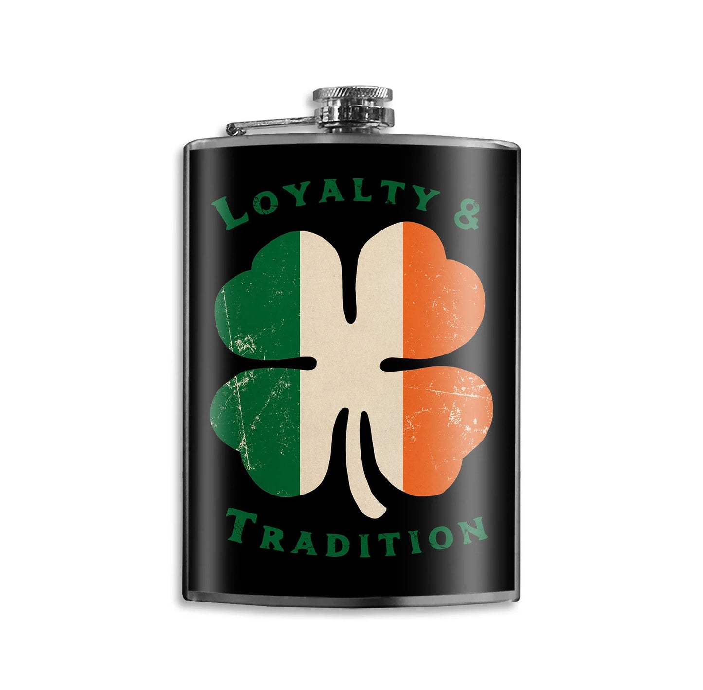Loyalty & Tradition Shamrock Flask