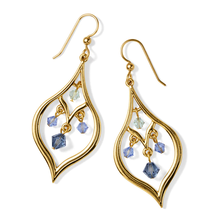 Prism Lights Blue French Wire Earrings (Gold)