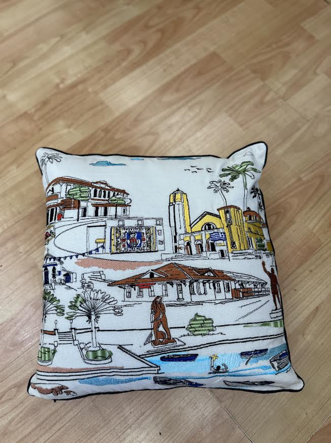 Tarpon Springs Embroidered Pillow