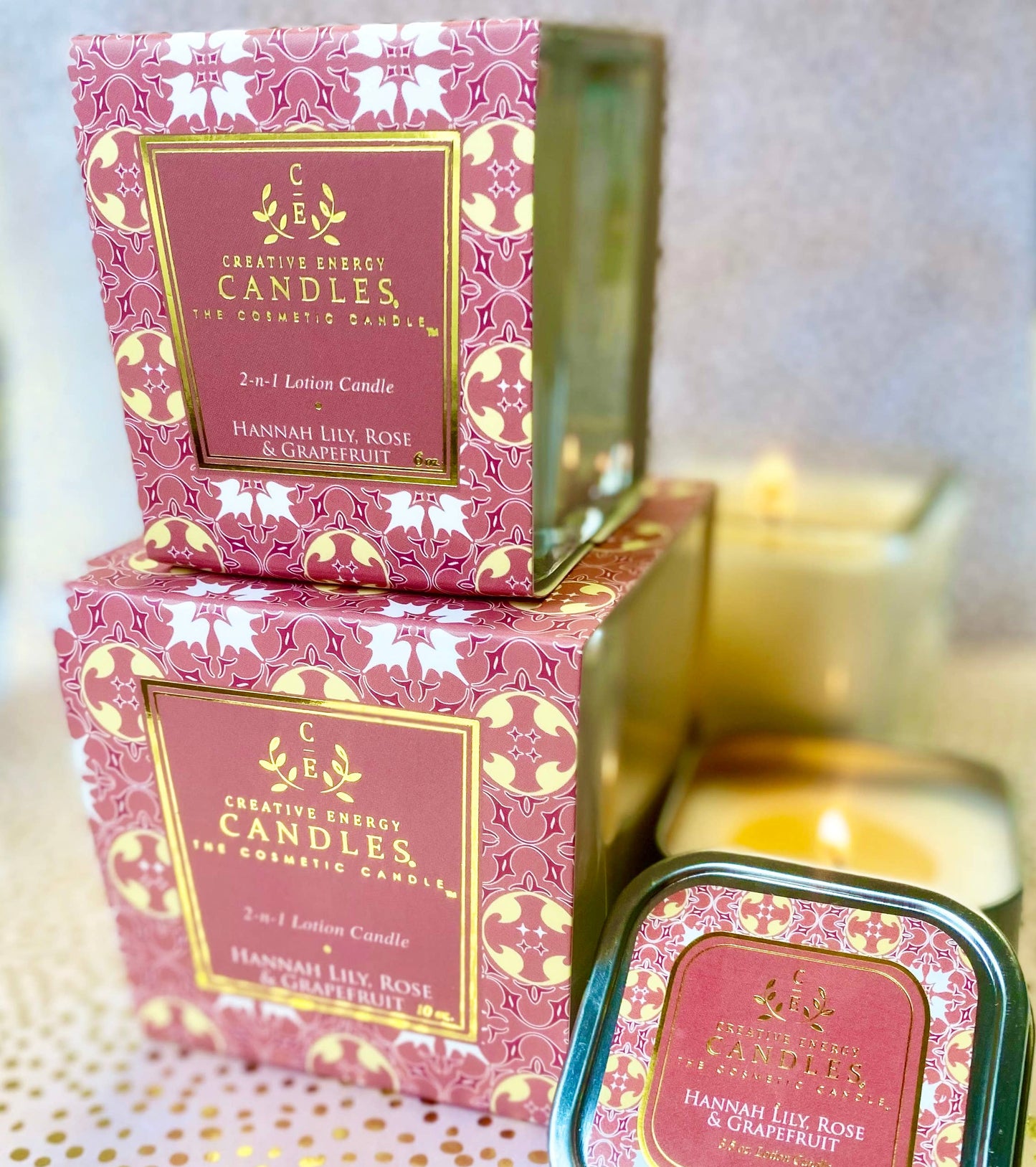 Hannah Lily, Rose & Grapefruit: 2-in-1 Soy Lotion Candle