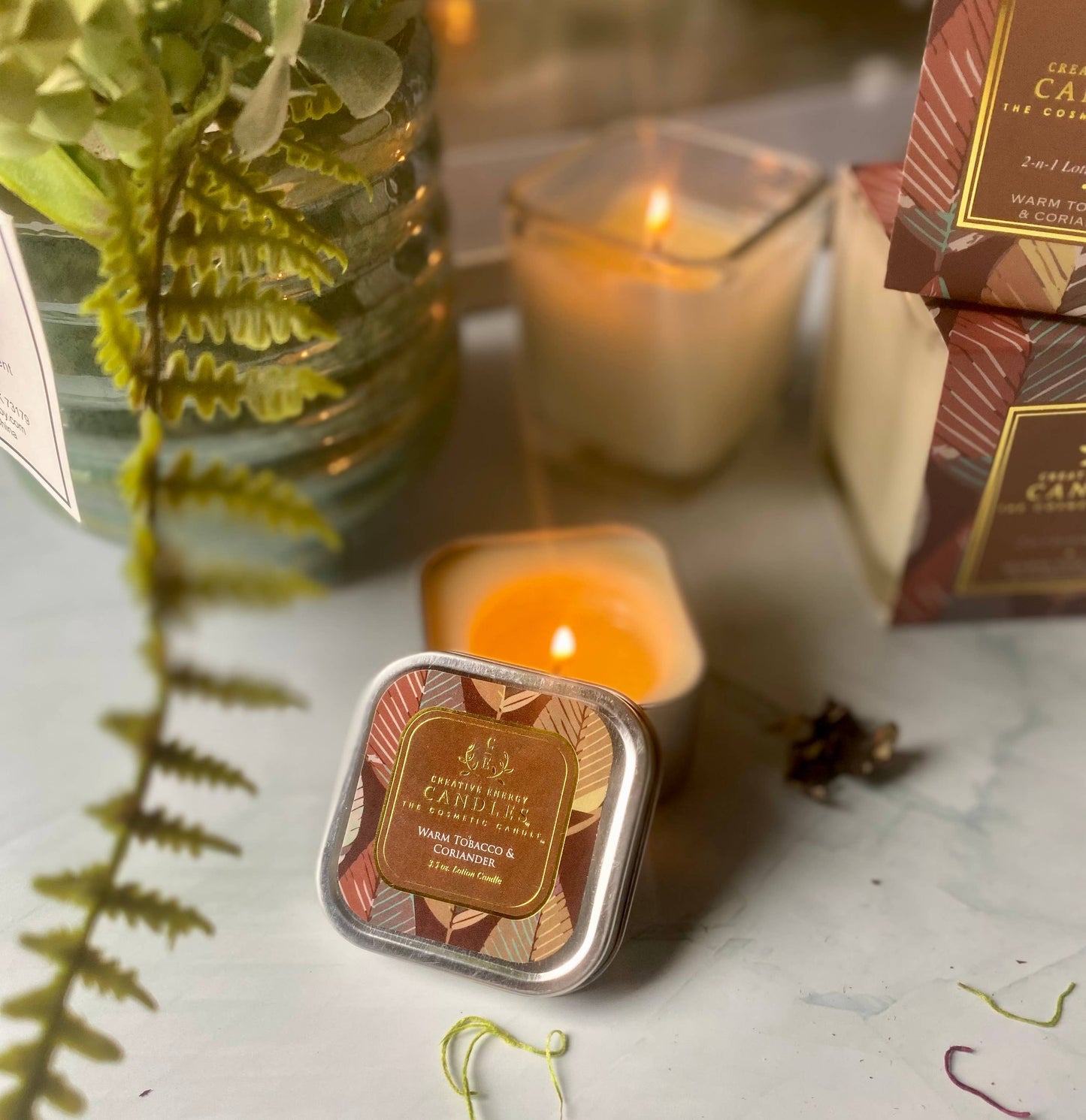 Warm Tobacco & Coriander: 2-in-1 Soy Lotion Candle