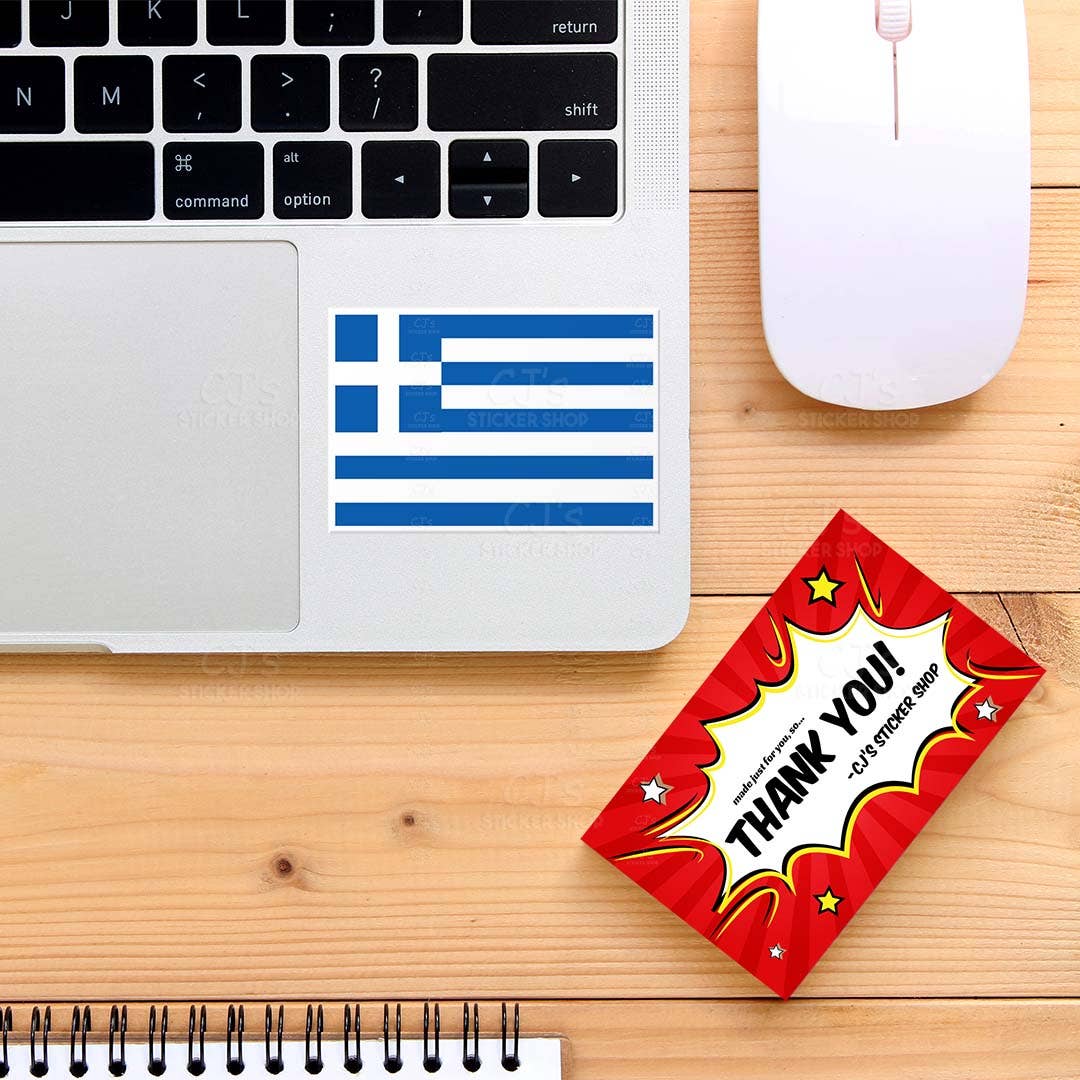 Greek Flag Sticker Vinyl Decal