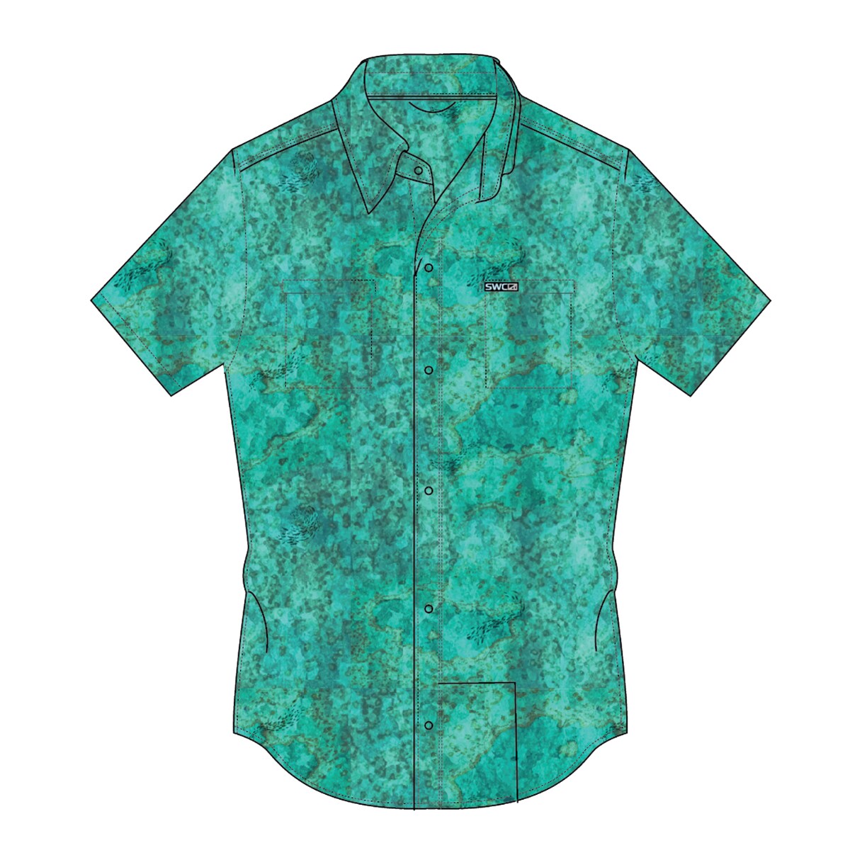 Oysterman S/S Woven | Patch Reef Camo
