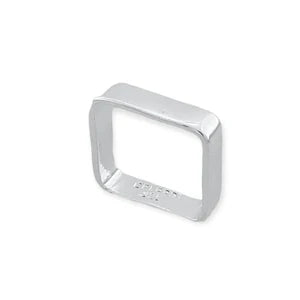 STERLING SILVER SOLID STACKABLE SQUARE RING