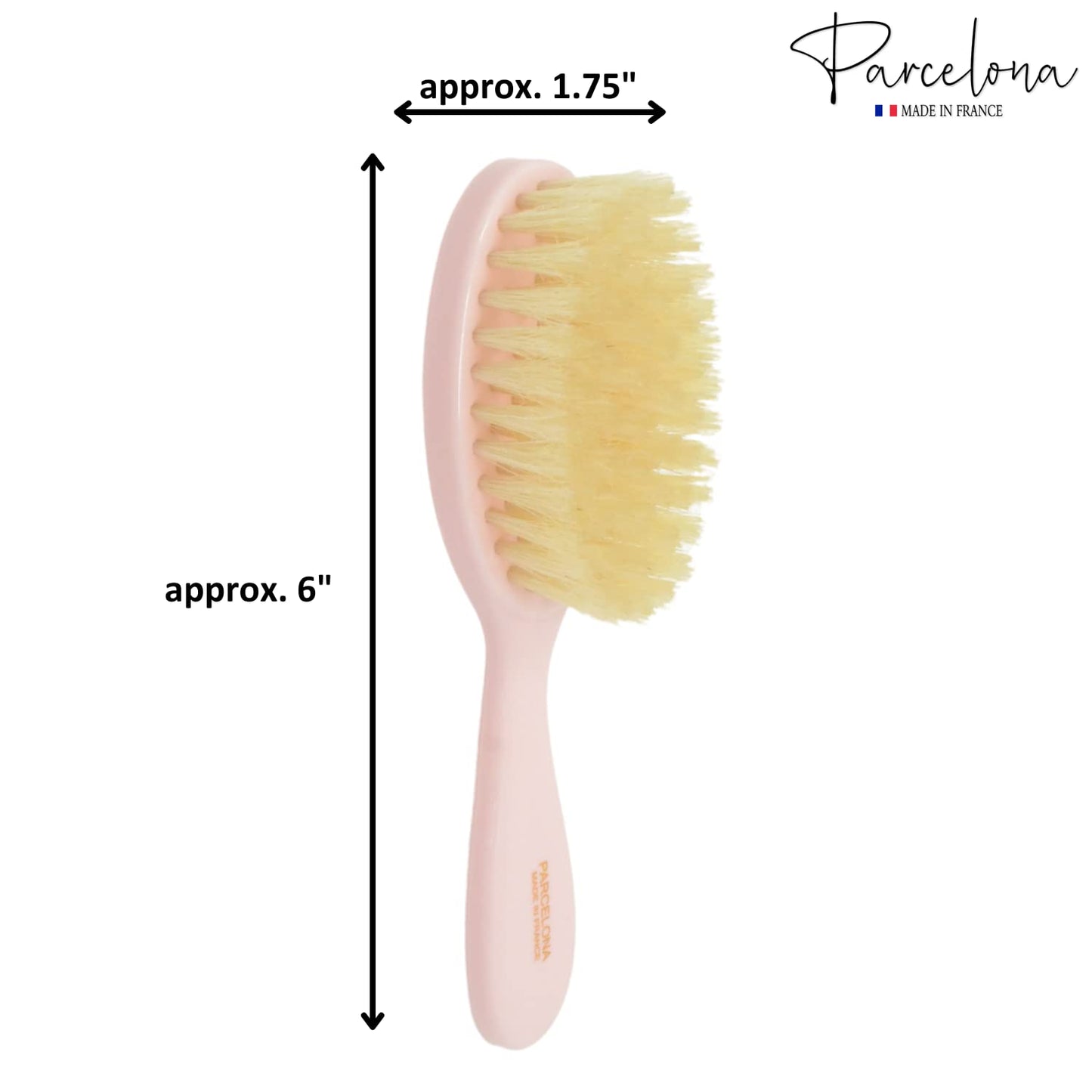 Parcelona French Grooming Combo 6” Celluloid Baby Brush and Comb for Toddlers