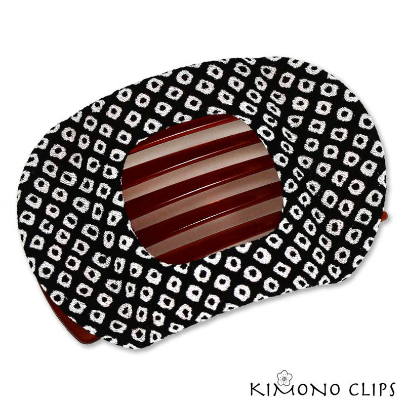 352-shb/blk Wide Clip Shibori