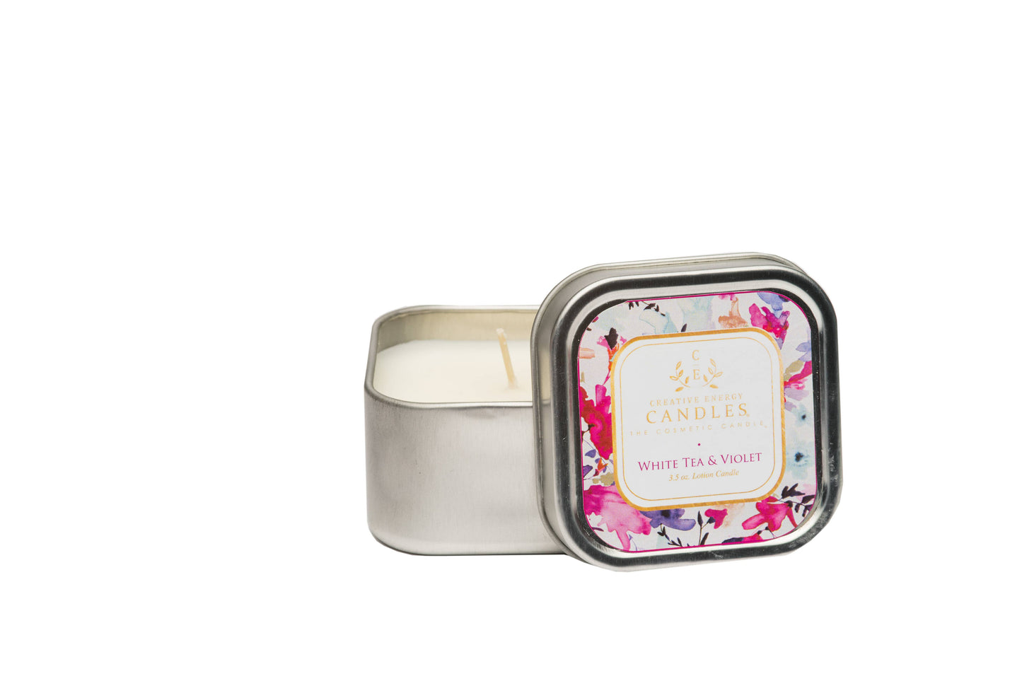 White Tea & Violet: 2-in-1 Soy Lotion Candle