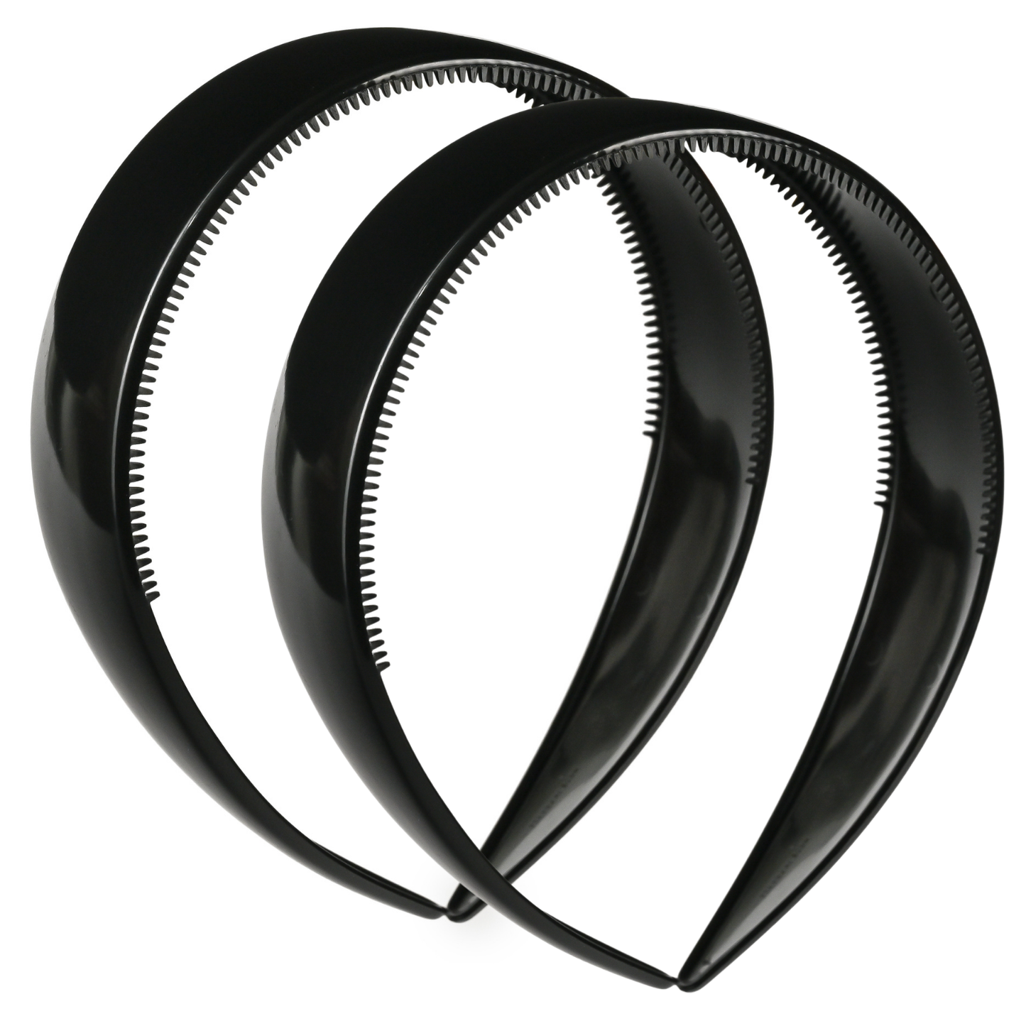 Parcelona Extra Wide French Headband 1.25 Inch Cellulose Acetate Hairband for Women (Set of 2)