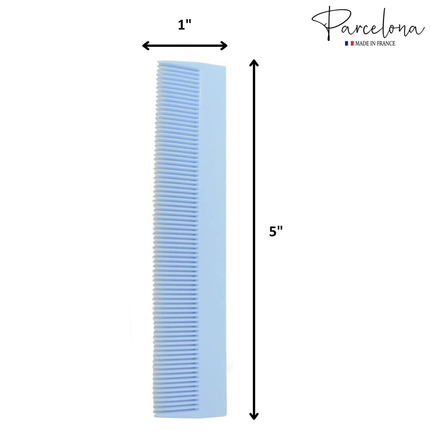 Parcelona French Grooming Combo 6” Celluloid Baby Brush and Comb for Toddlers