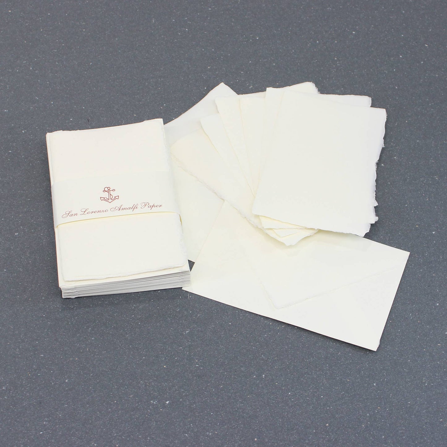 Amalfi Deckled Edge Flat Cards, Italian Handmade Paper