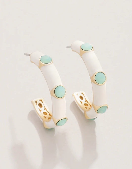 Coralie Charm Necklace 17" Light Turquoise