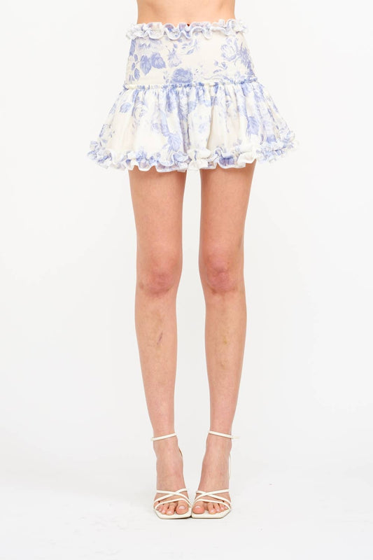 Sammie Blue Floral Skirt