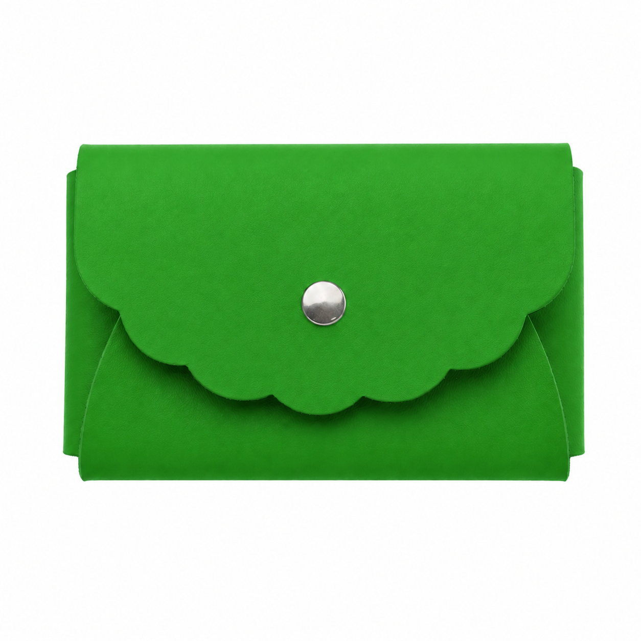 Scallop Bonded Leather Card Holder, Accessory Case
