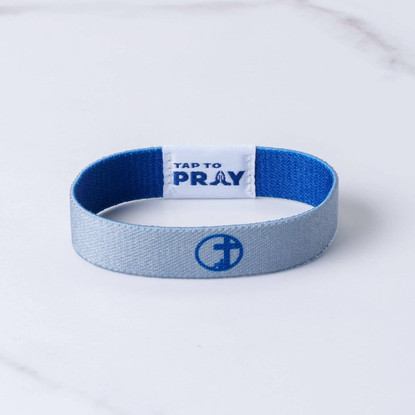 Tap To Pray® Wristband – Navy & Grey