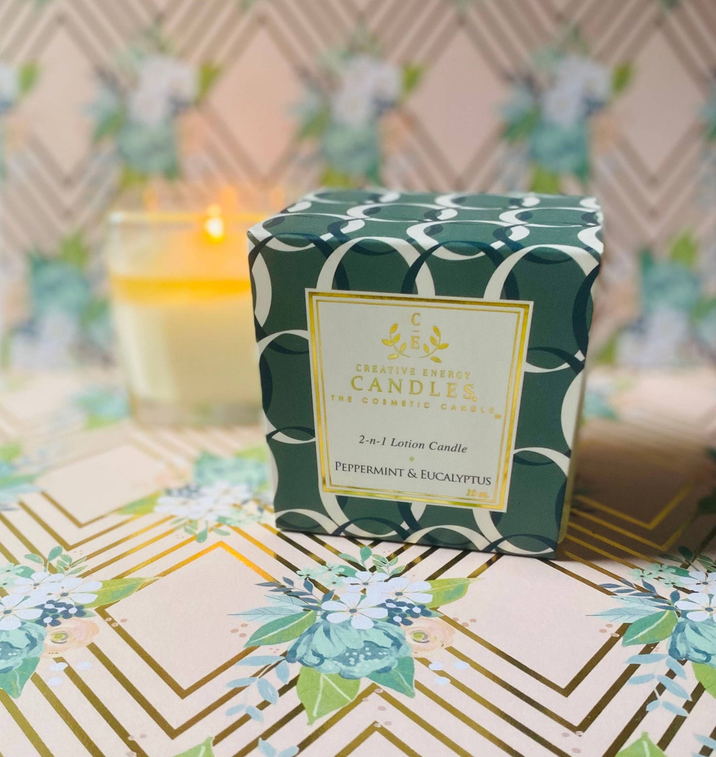 Peppermint & Eucalyptus: 2-in-1 Soy Lotion Candle