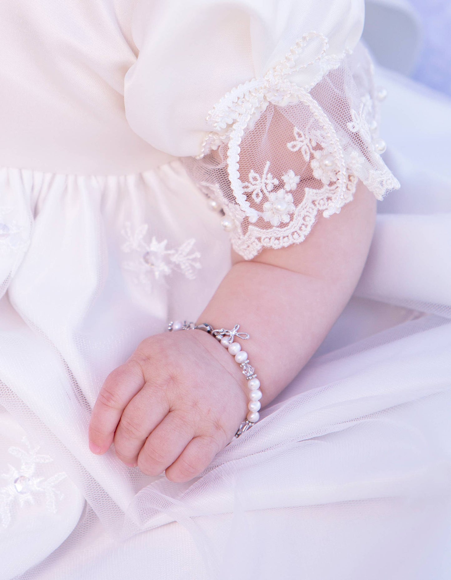 Girls Baby to Bride Sterling Silver Cross Baby Bracelet Gift